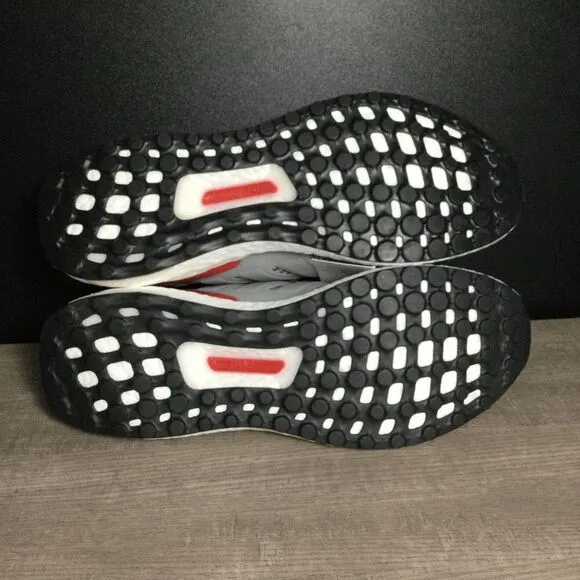 Adidas Ultraboost 1.0 DNA Running Shoes Grey Scarlet Red HR0062 Men's Size 8.5