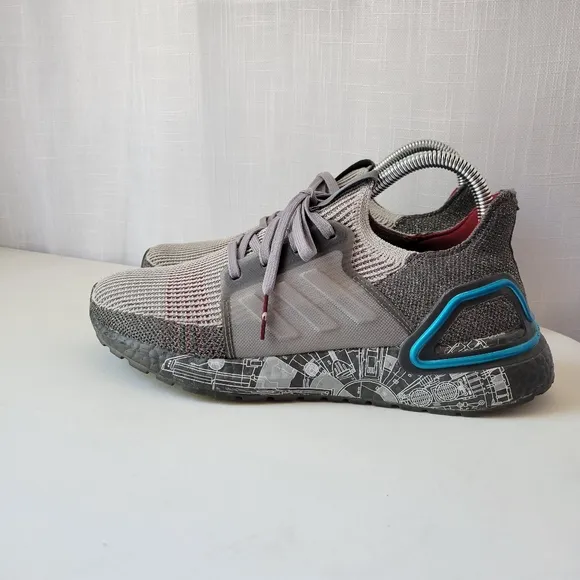 Adidas Ultraboost 19 X Star wars grey and blue running shoes size 6