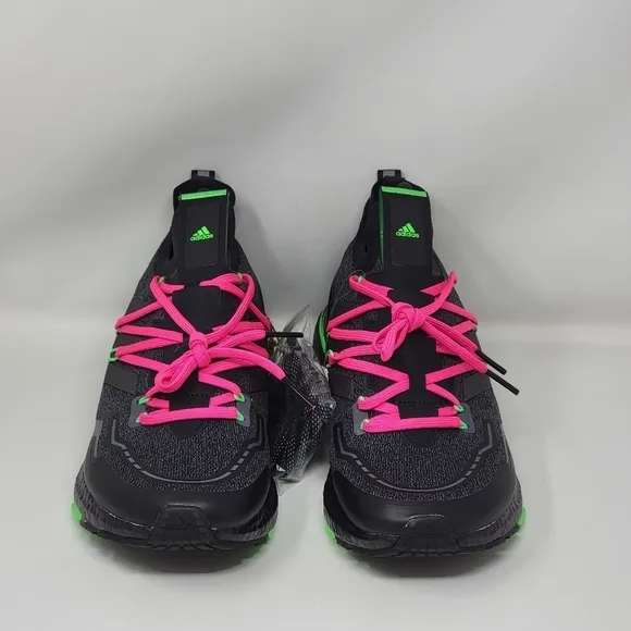 Adidas UltraBoost 20 Lab Black Metallic Lime Running Shoes Mens Sz 10 GZ7362 New