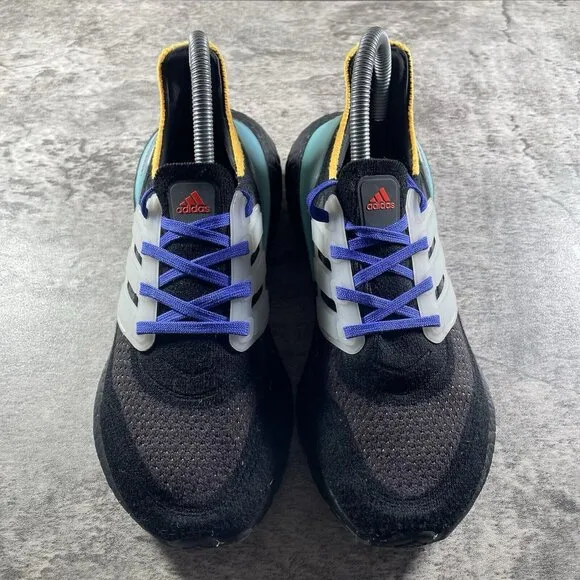 ADIDAS 'UltraBoost 21' Junior Black Pulse Aqua Running Shoes size 4.5