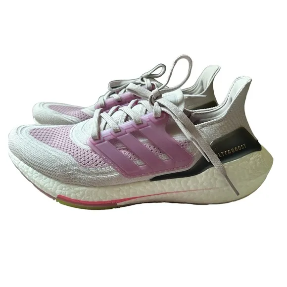 Adidas Ultraboost 21 Shoes Size 8 Purple Adidas Running Sneakers