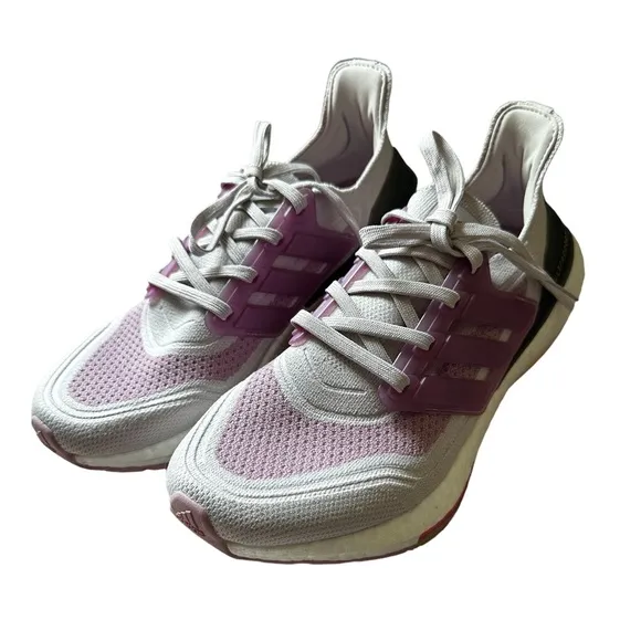 Adidas Ultraboost 21 Shoes Size 8 Purple Adidas Running Sneakers
