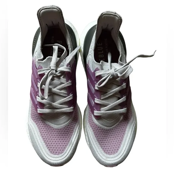 Adidas Ultraboost 21 Shoes Size 8 Purple Adidas Running Sneakers