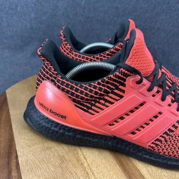 Adidas UltraBoost 5.0 DNA Solar Red Black Mens Size 12 Running Shoes Sneakers
