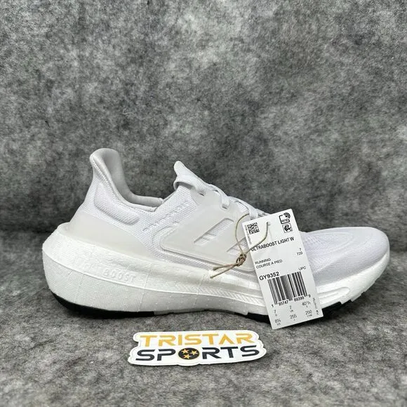 Adidas Ultraboost Light Running Shoes Womens Size 7.5 Crystal White GY9352