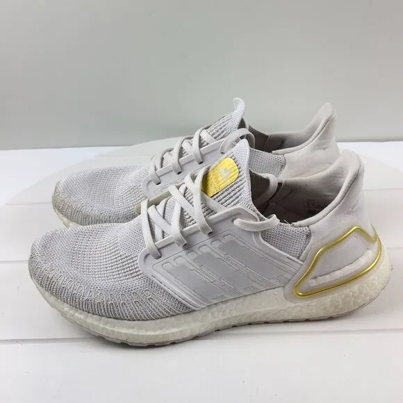 ADIDAS Ultraboost Womens Size 10 White Metallic Gold Running Shoes 606004