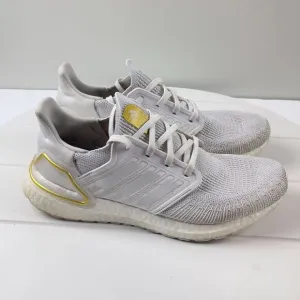 ADIDAS Ultraboost Womens Size 10 White Metallic Gold Running Shoes 606004