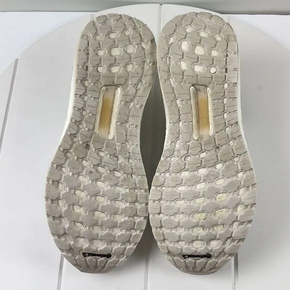 ADIDAS Ultraboost Womens Size 10 White Metallic Gold Running Shoes 606004
