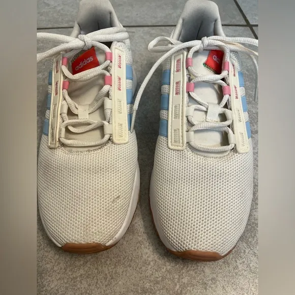 Adidas White and Rainbow RACER TR21 SHOES