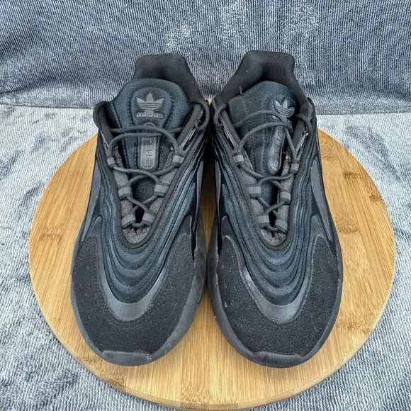 Adidas Womens Originals Ozelia Size 8.5 Shoes Triple Black Running Sneakers