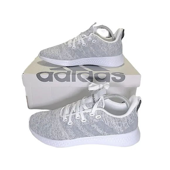 adidas Women's Puremotion Running Shoe, White/Black, 8.5