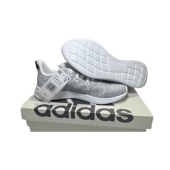 adidas Women's Puremotion Running Shoe, White/Black, 8.5