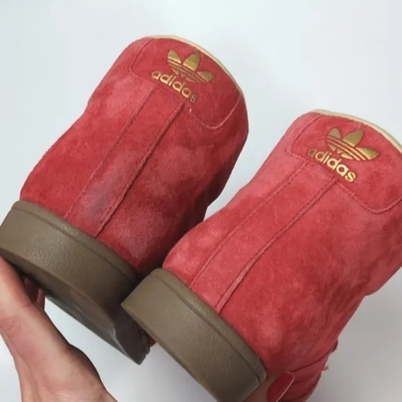 ADIDAS Women's Suede High Top Sneakers Red Size 8