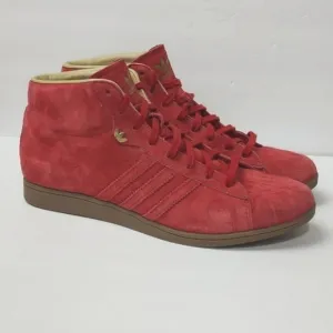 ADIDAS Women's Suede High Top Sneakers Red Size 8