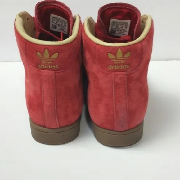 ADIDAS Women's Suede High Top Sneakers Red Size 8
