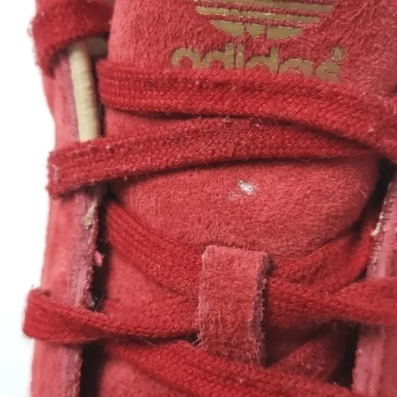 ADIDAS Women's Suede High Top Sneakers Red Size 8