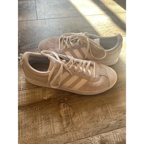 Adidas Womens VL Court F35130 Gray Casual Shoes Sneakers Size 9.5
