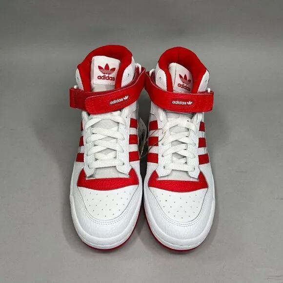 Adidas Youth Fourm Mid Cloud White / Vivid Red Sneakers