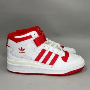 Adidas Youth Fourm Mid Cloud White / Vivid Red Sneakers