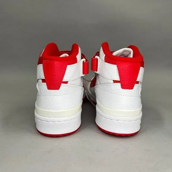 Adidas Youth Fourm Mid Cloud White / Vivid Red Sneakers