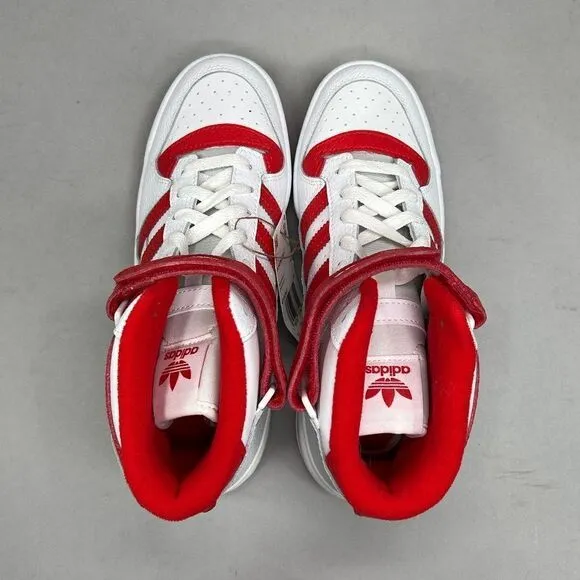 Adidas Youth Fourm Mid Cloud White / Vivid Red Sneakers