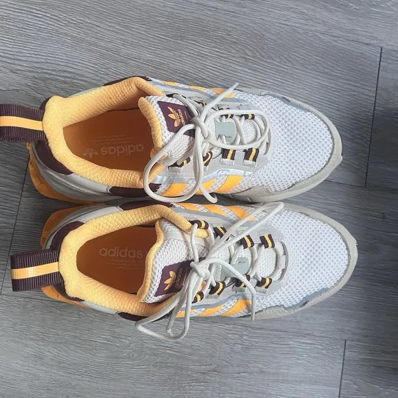 Adidas ZX 1K Boost Women's Size 7.5 Running Shoes H00442 'White Solar Gold'