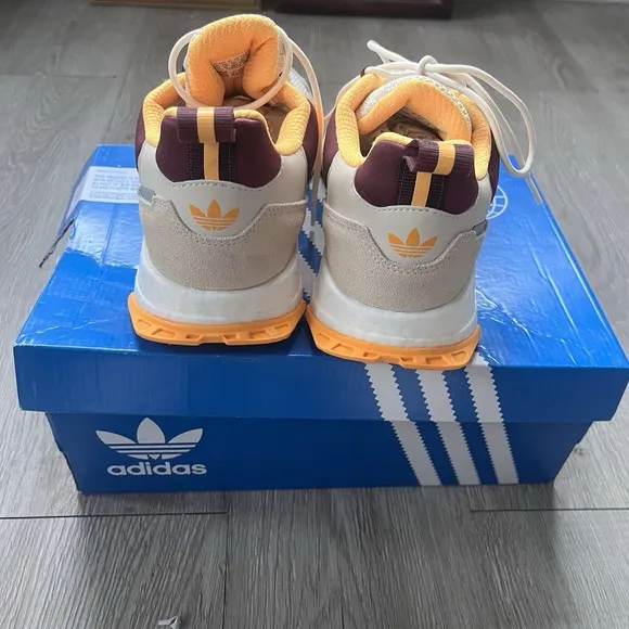 Adidas ZX 1K Boost Women's Size 7.5 Running Shoes H00442 'White Solar Gold'