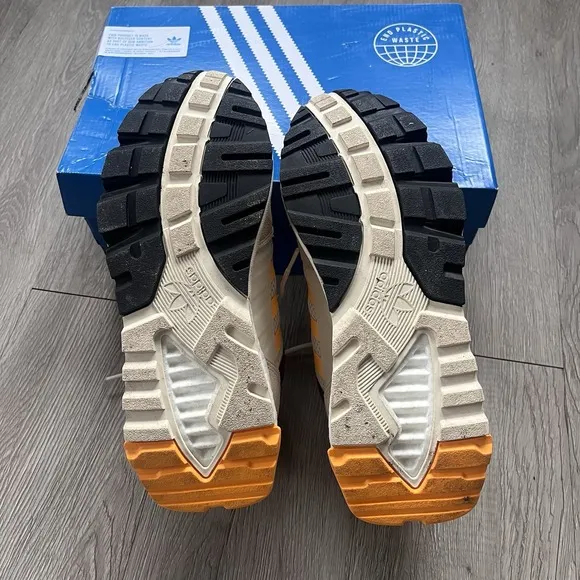 Adidas ZX 1K Boost Women's Size 7.5 Running Shoes H00442 'White Solar Gold'