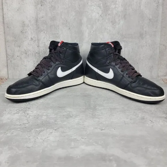 Air Jordan 1 Mens Size 8 Retro‎ OG Prm High Yin Yang Shoes Sneakers Black White
