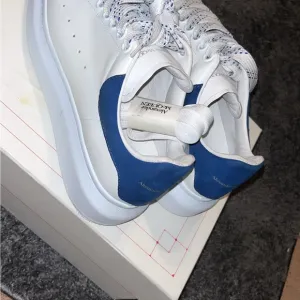 Alexander McQueen Men's White and Blue Sneakers