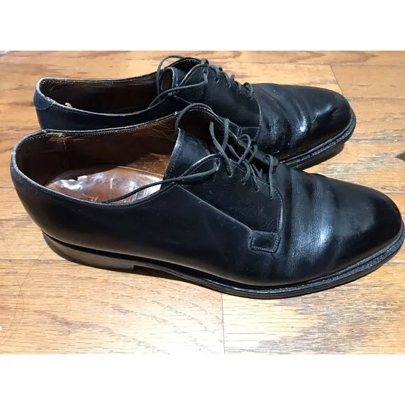 All Leather Handmade Cheaney of England Mens Black Work Dress Shoes US 8 UK 7.5