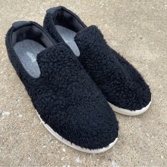 Allbirds Lounger Fluffs Men’s Sz 10 Natural Black Cream Sole Merino Wool Casual