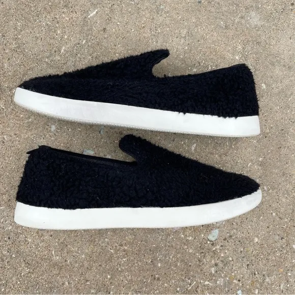 Allbirds Lounger Fluffs Men’s Sz 10 Natural Black Cream Sole Merino Wool Casual