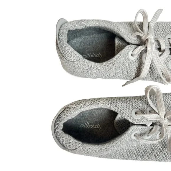 Allbirds Men's Tree Pipers Size 12 Gray Knit Sneakers Luna White Sole Size 13