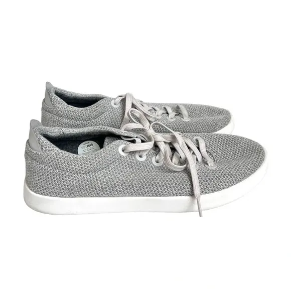 Allbirds Men's Tree Pipers Size 12 Gray Knit Sneakers Luna White Sole Size 13