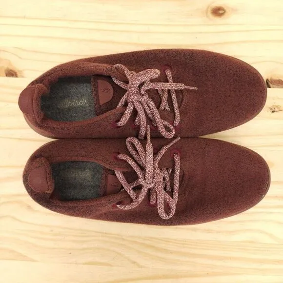 Allbirds Men's Wool Runners WR Sz 10 Burgundy Running Shoes Sneakers Athletic