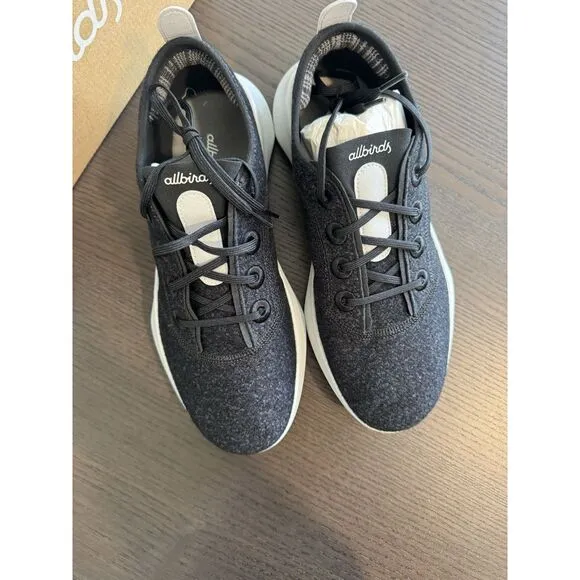 Allbirds Women's Super Light Wool Running Shoes Natural Black 9 NIB Sneakers
