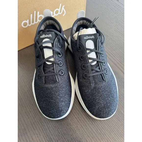Allbirds Women's Super Light Wool Running Shoes Natural Black 9 NIB Sneakers