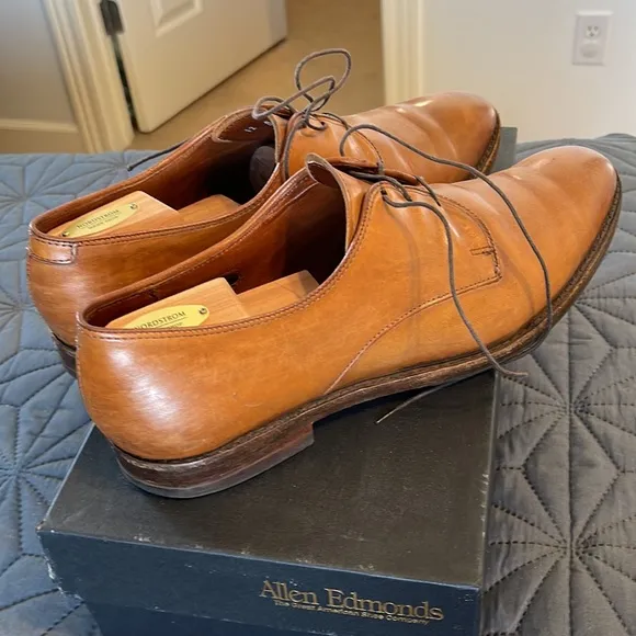 ALLEN EDMONDS Kenilworth Walnut Sz 12 B Mens Shoes Oxford Dress Business Casual