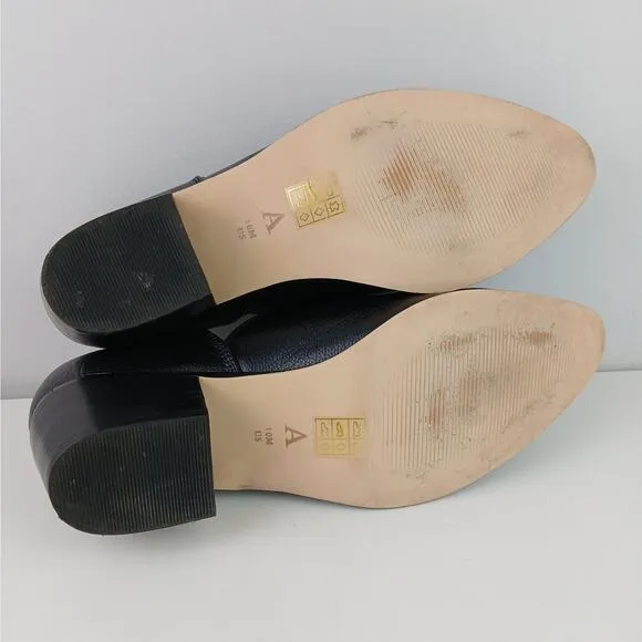 Anthropologie SZ 10 Abigail Side-Cut Ankle Shooties In Black