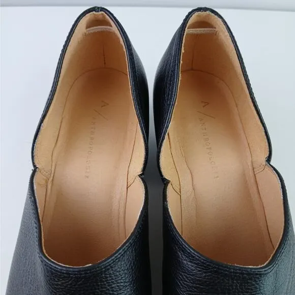 Anthropologie SZ 10 Abigail Side-Cut Ankle Shooties In Black