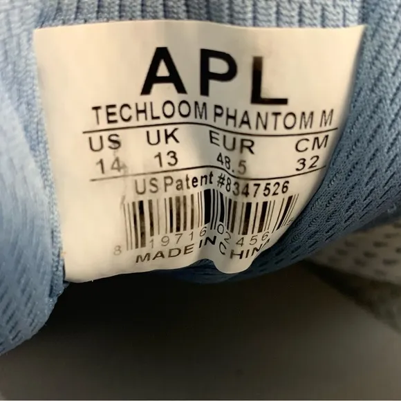 APL Athletic Propulsion Labs Men's BLue Techloom Phantom Running Shoes Size 14