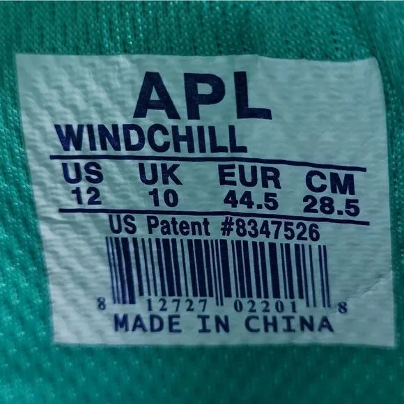 APL Windchill Grey Blue Athletic Running Shoes Womens Size 12
