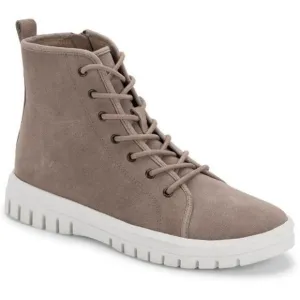 Aqua College Taupe Francine Suede Waterproof Lace Up Sneaker Boots