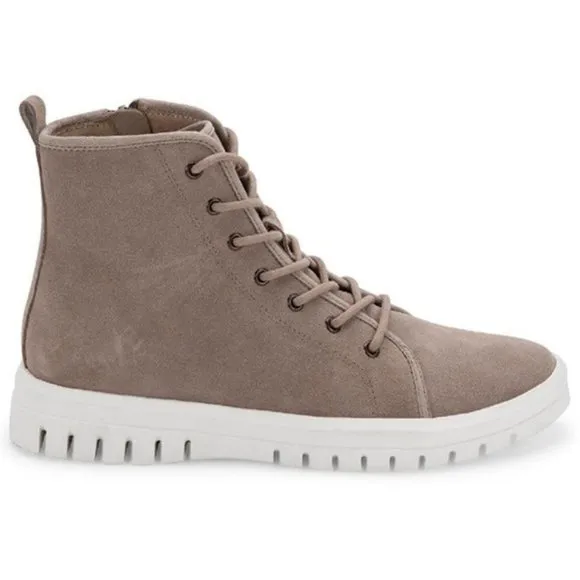 Aqua College Taupe Francine Suede Waterproof Lace Up Sneaker Boots