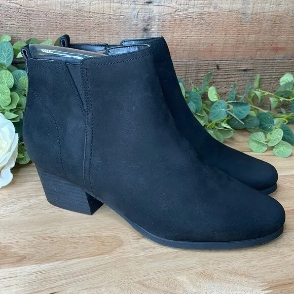 Aqua College Womens Isla Suede Waterproof Ankle Boots Black 8.5 W