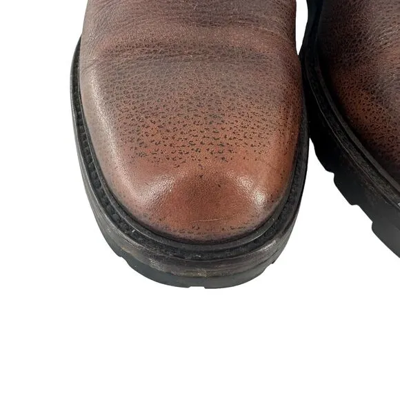 Aquatalia Shoes Mens 9 Brown Leather Oxford Lace Up Office Work Comfort Italy