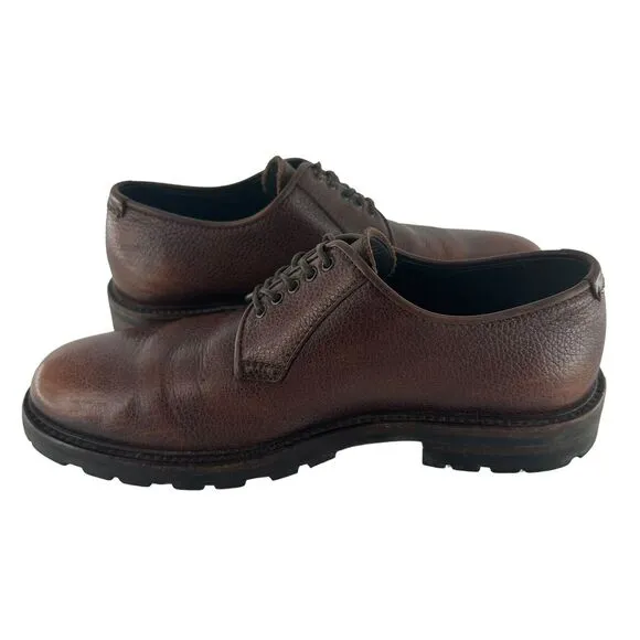 Aquatalia Shoes Mens 9 Brown Leather Oxford Lace Up Office Work Comfort Italy