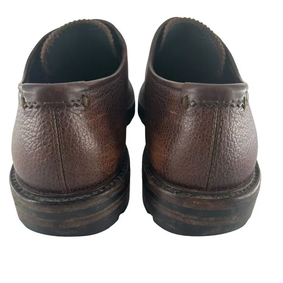 Aquatalia Shoes Mens 9 Brown Leather Oxford Lace Up Office Work Comfort Italy