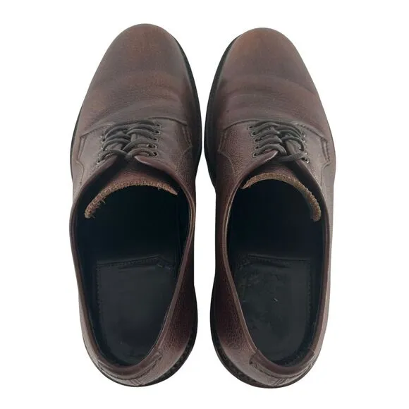 Aquatalia Shoes Mens 9 Brown Leather Oxford Lace Up Office Work Comfort Italy